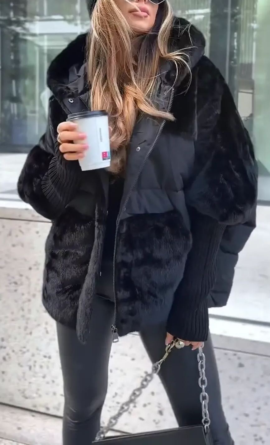 Dagmara™ - Nowoczesna i Luksusowa Kurtka Bomber z Kapturem